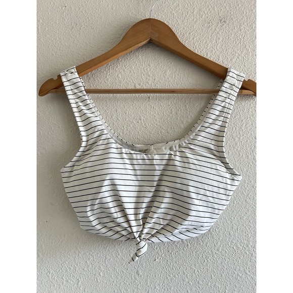 Calia Other - Calia By Carrie Underwood Small White Black Striped Swim Top Paded Beach Vacay